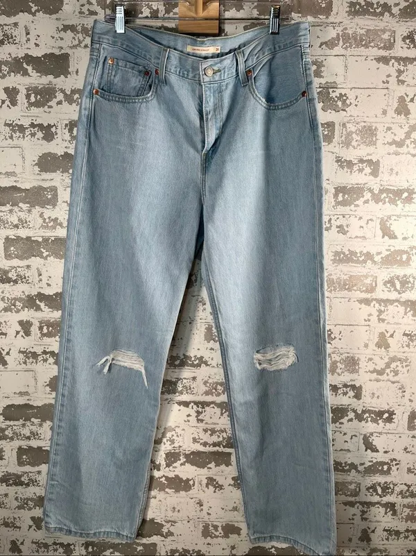 Levi’s | low pro straight 31 light washed denim jeans distressed - Image 9