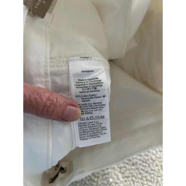 Madewell $128 The Perfect Vintage Straight Jean Two-Tone Women's White/Ivory 26 - Image 5