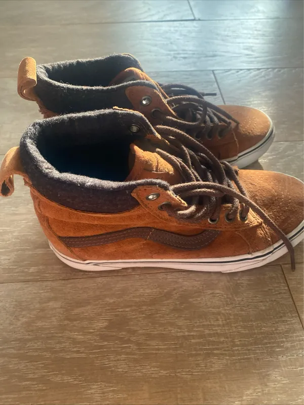 Vans ard Sk8 Hi Chestnut Plaid Sneakers Shoes Women 6.5 - Image 10