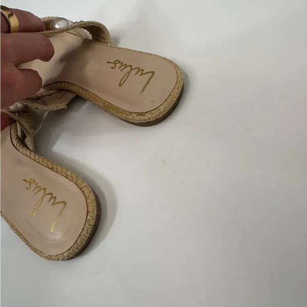 Lulus Justifyy Beige Raffia Woven Pointed-Toe Flats Size 8 - Image 9