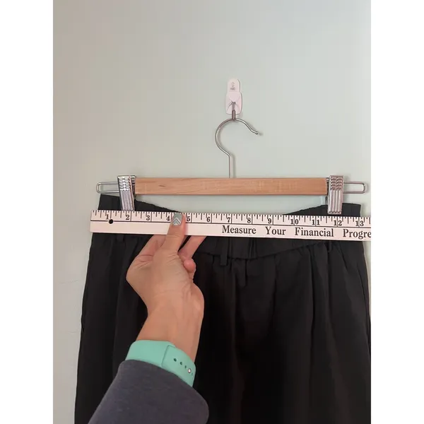 COMMENSE pants size Medium Solid Wide Leg Pants Black career comfort - Image 5