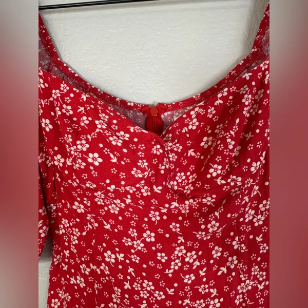 Reformation Kopa Mini Dress Red Floral size 2 $218 - Image 10