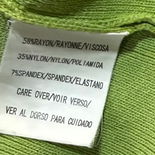 Due Per Due M Knit Polo Top Lime Green Stretch‎ Preppy Spring Sporty Pastel 90s - Image 10