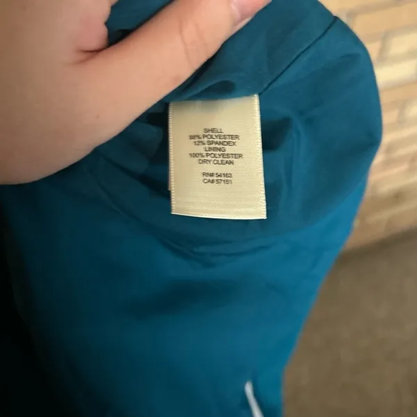 NWOT Eliza J Side Drape Laguna Crepe Cocktail Teal Blue Dress 8 - Image 6