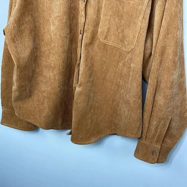 Wishlist Apparel Corduroy Mustard Color Schaket with Doleman sleeves S/Medium - Image 9