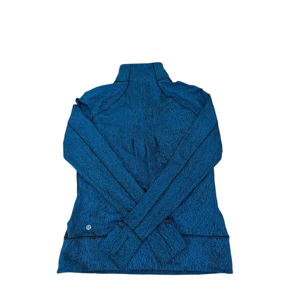 Lululemon Blue Mock Neck Pullover Jacket No Hood Size 6 Fit Fair - Image 3