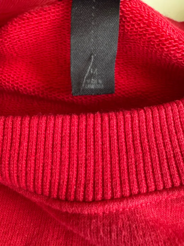 All in Motion Red "Athletic Court Club" Cropped Crewneck Sweatshirt Sz Medium - Image 6