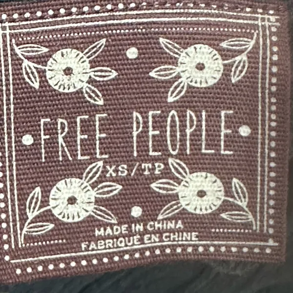 Free People Shirt Womens X-Small Blue Oversize Button Lagenlook Slouchy Blouse‎ - Image 10