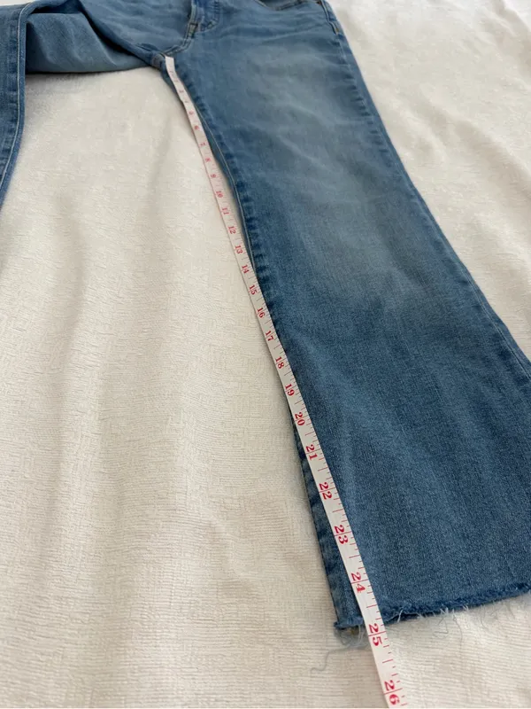 Madewell The Stretch Flare Crop Jeans High Rise Blue Size 25 NWT - Image 11
