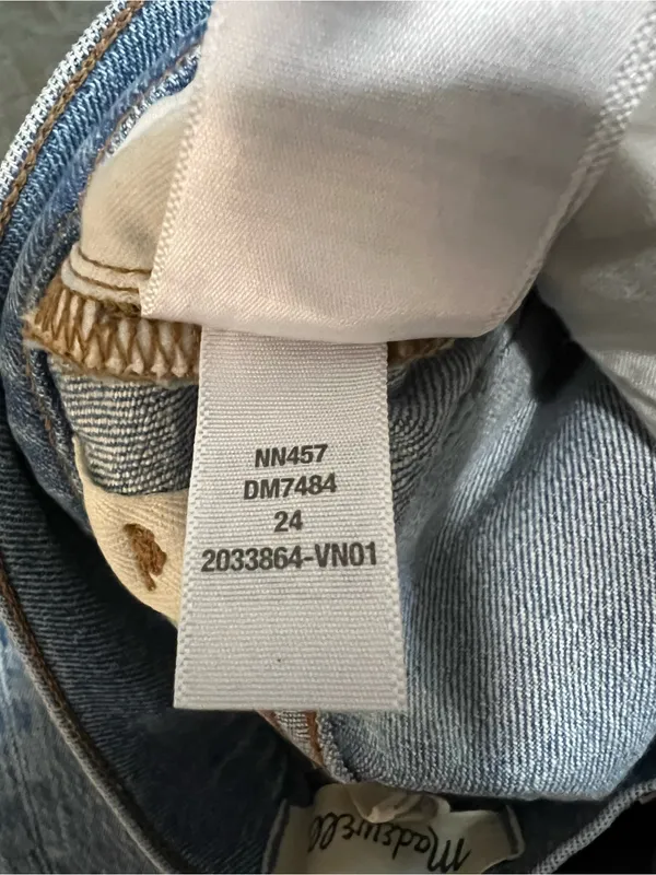 Madewell 90s Straight High Rise Jeans Rondell Wash Crease Edition Denim - Image 13