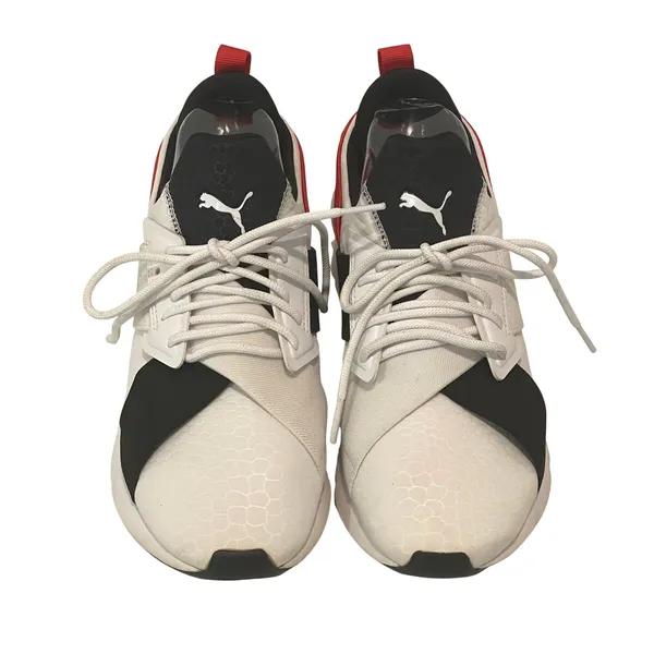 Puma Muse Maia Womens 8.5 White Black Red Streetwear 370316-01 Athleisure Shoes - Image 2
