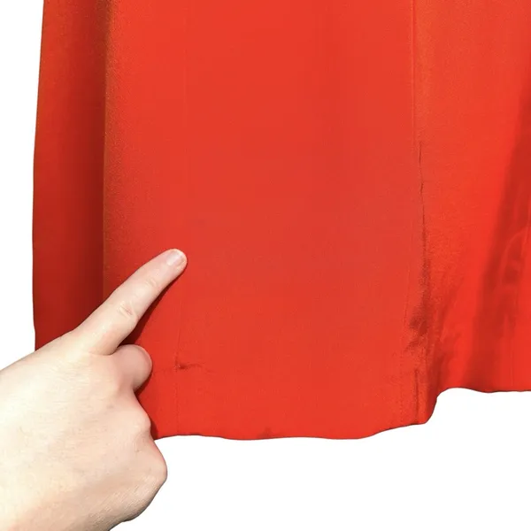 Hugo Buscati Silk Sheath Dress Orange Sleeveless Cocktail Wedding Guest Size‎ 4 - Image 5