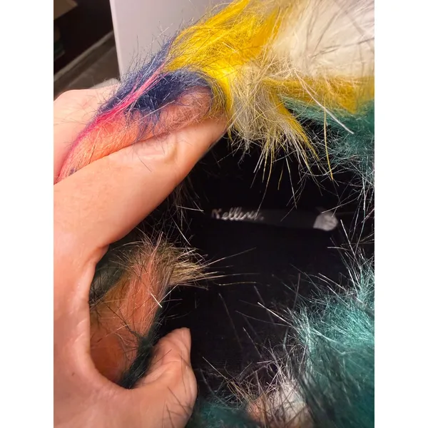 Bellini Hype Faux Fur Boots Rainbow Festival Y2K Statement Winter‎ Women's 8.5 - Image 11