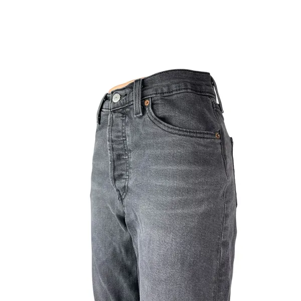 Levi's Women's Gray High Waisted Ribcage Straight Ankle Denim Jeans Pants Sz 26 - Image 2