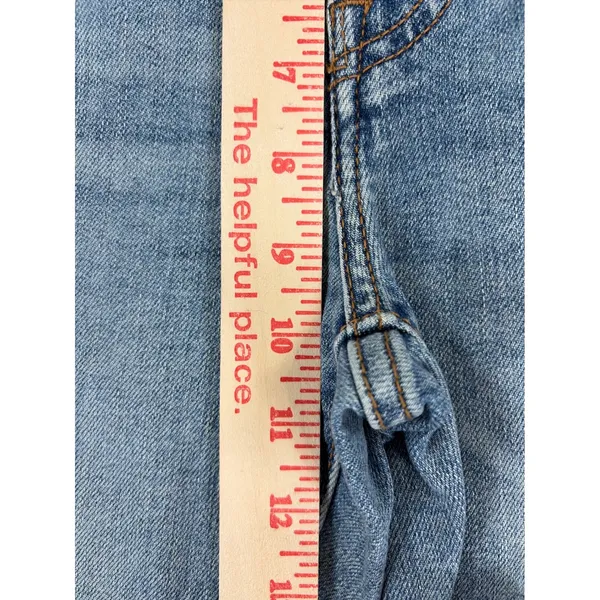 Levis Wedgie Straight High Rise Distressed Raw Hem Jeans Blue 24x28 NEW US Sz 0 - Image 13