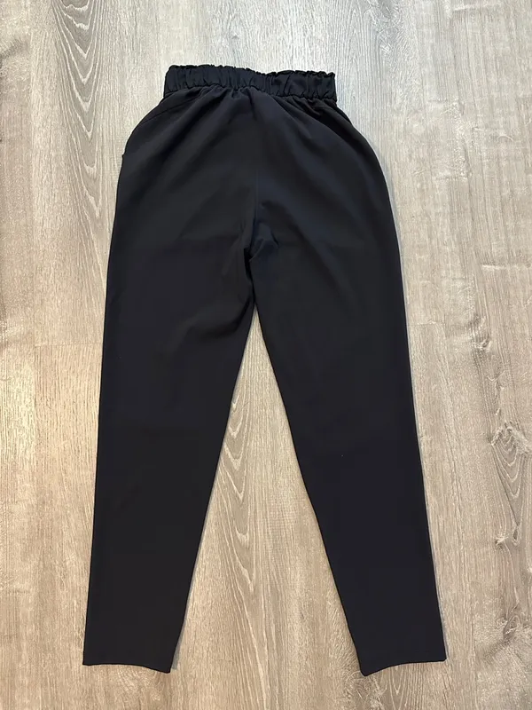 Lululemon Sz 2 Keep Moving High Rise Business Casual Pull On Women’s Black Pants - Image 3