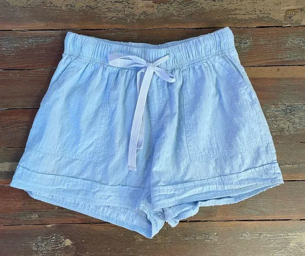 Bishop + Young Baby Blue Textured Boxer Style Pull On Shorts - Sz M 💕🎀 - Image 6