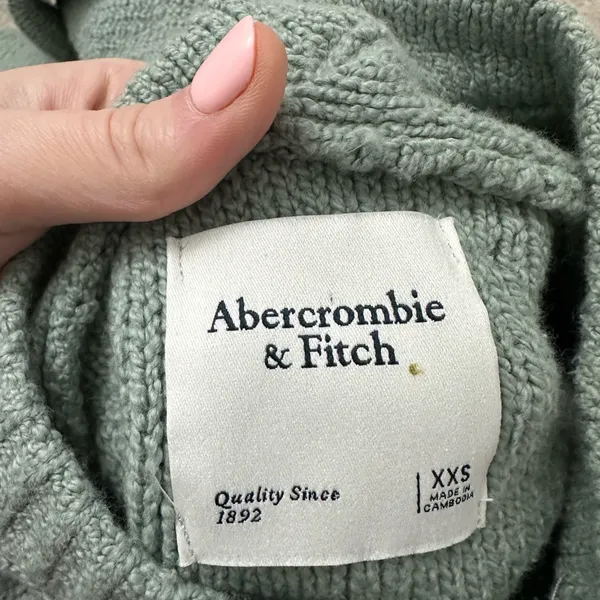 Abercrombie & Fitch Madeline Textural Sweater Size XXS in Green - Image 4