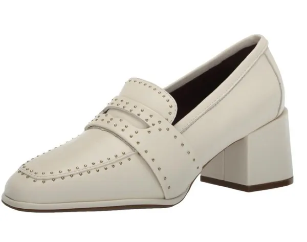 NWT Aerosoles women's Ardore Loafer Studded In Color: Eggnog Leather - Image 5