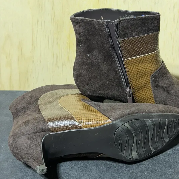 Impo Eila‎ Ankle Boots Women's 8.5 Brown Memory Foam Side Zip Western Booties - Image 7