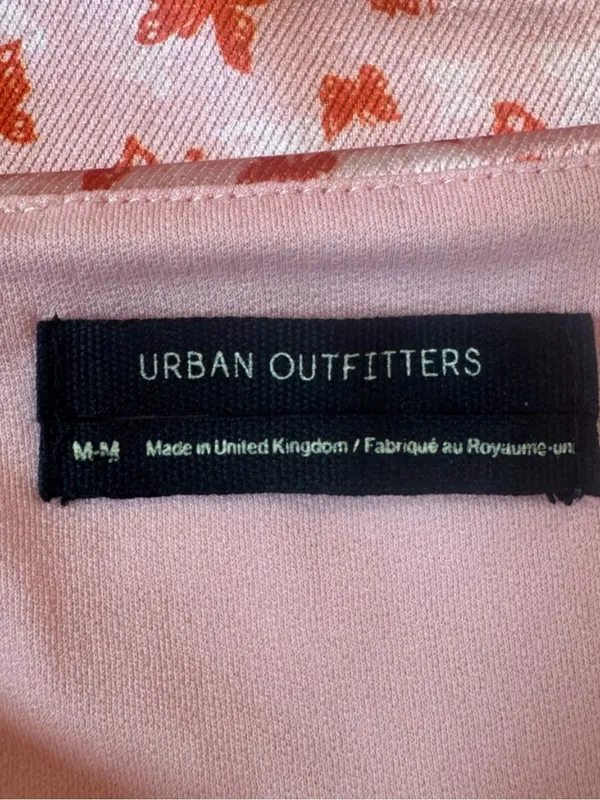 Urban Outfitters Pink Butterfly Satin Slip Mini Dress Y2K Size M - Image 4