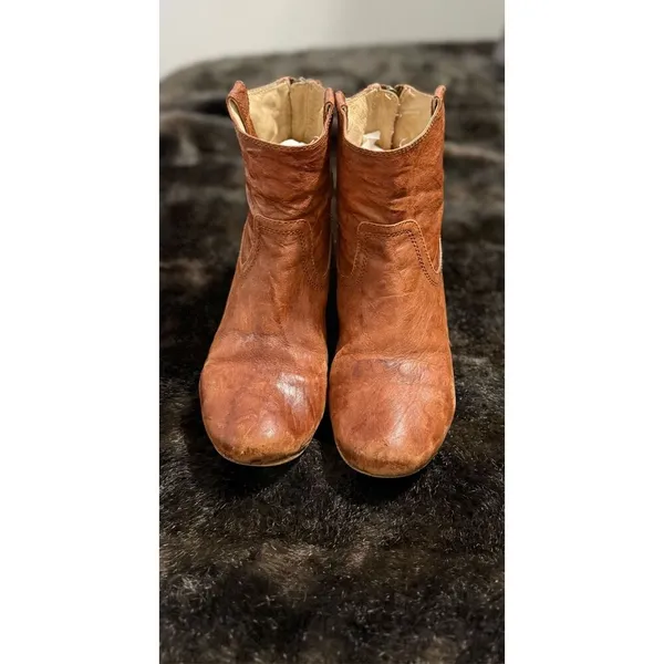 Frye Carson Wedge Booties/Ankle Boots Leather size 8 M 8m - Image 2