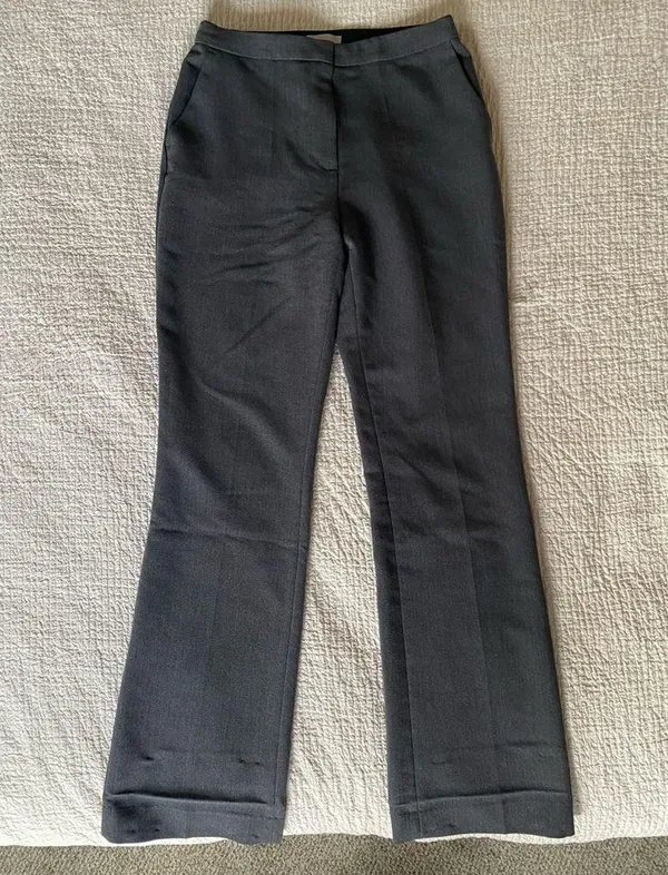 Dark Grey Straight Slack Pants - Image 4