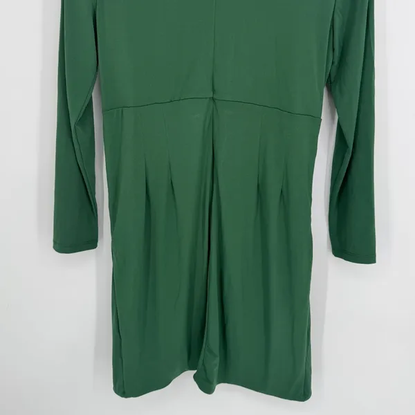 Eloquii Ruched V-Neck Sheath Dress 16 Green Long Sleeve Party Wedding Guest Chic - Image 7