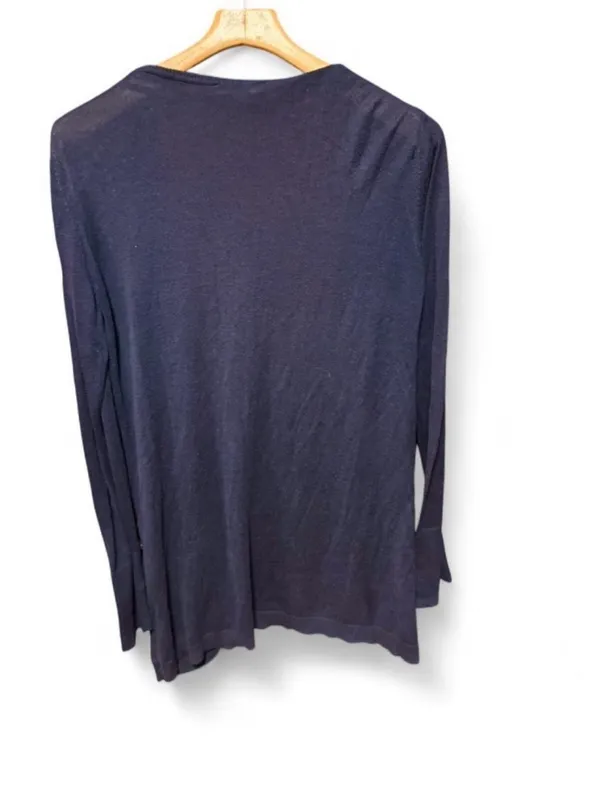 Atmosphere lightweight nautical style navy blue open-front cardigan - Image 3
