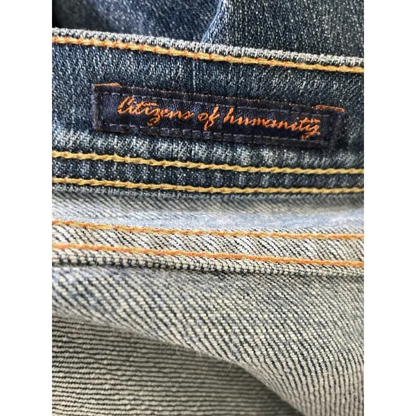 Citizens of Humanity Ingrid Low Rise Flare Jeans Y2K Stretch Denim 30 - Image 5