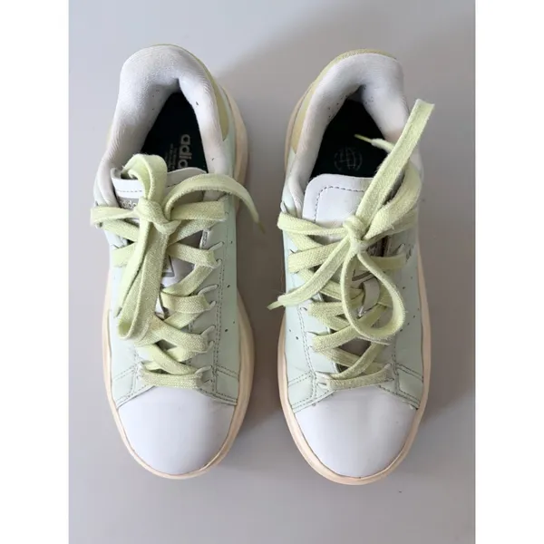 ADIDAS Stan Smith Bonega Platform Shoes Green Lime Sneakers Womens 6 - Image 2