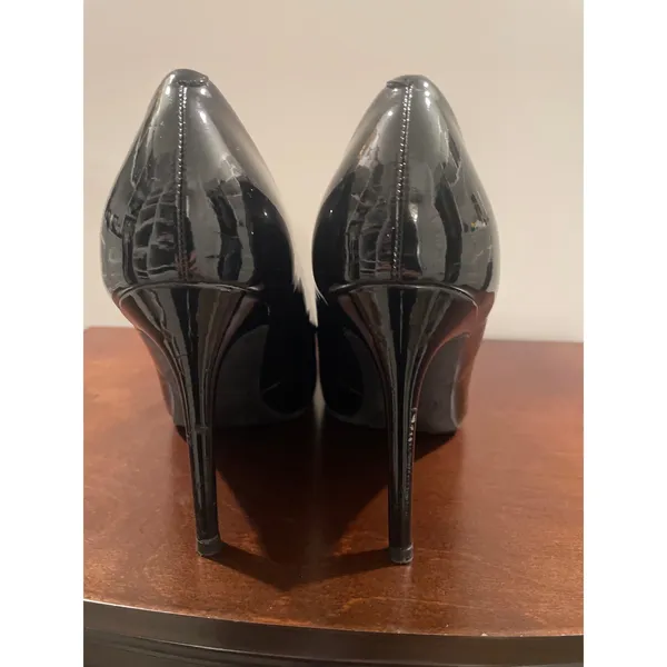 Nine West Black Patent Leather High Heel Shoes Size 8.5 - Image 5