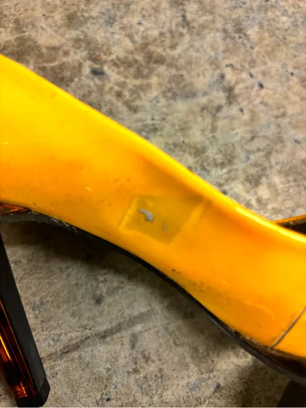 Jessica Simpson yellow patent leather heel 9 - Image 6