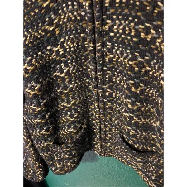 Invisible World Alaska Handknit Wool Zip Jacket Women’s Medium 100% Wool Nordic - Image 2