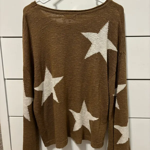 Altar’d State Brown Star Sweater - Image 3