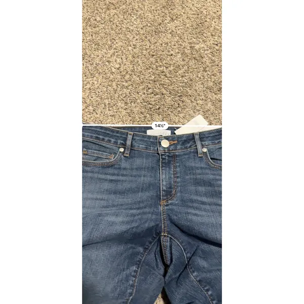 Ann Taylor LOFT Curvy Straight Leg Jeans Medium Wash Blue Denim Tall Size 27/4T - Image 6