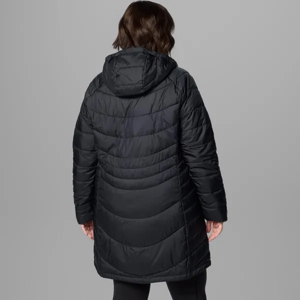 Columbia Women's Karis Gale II Long Jacket Plus Size 1X Black Hooded Insulated - Image 2