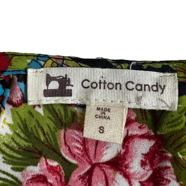 Cotton Candy Floral Paisley Halter Crop Top Multicolor Boho Fringe Size S - Image 6