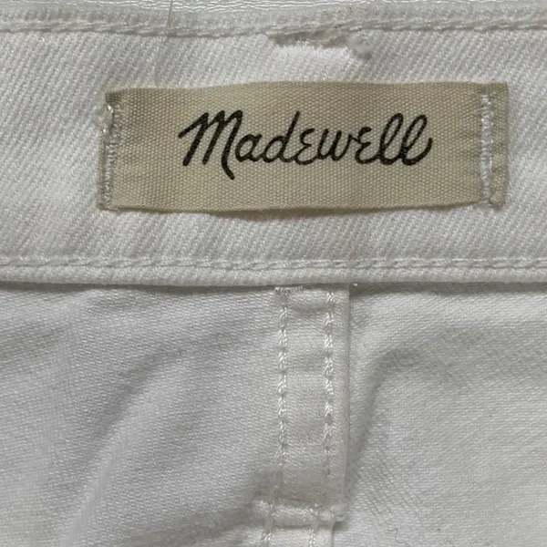 Madewell The Perfect Vintage Crop Jean‎ White Button Fly Raw Hem L3908 Womens 28 - Image 8