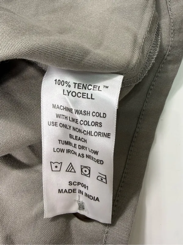 Quince 100% Lyocell Vintage Wash Tencel Button Front Dress in Olive NWOT - Image 8