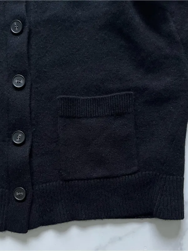 COS Cropped Wool Cardigan black Sz Small - Image 9