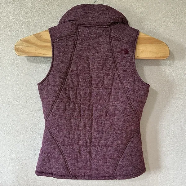 The North Face Women's‎ Medium Pseudio Puffer Vest Quilted Full Zip Purple - Image 3