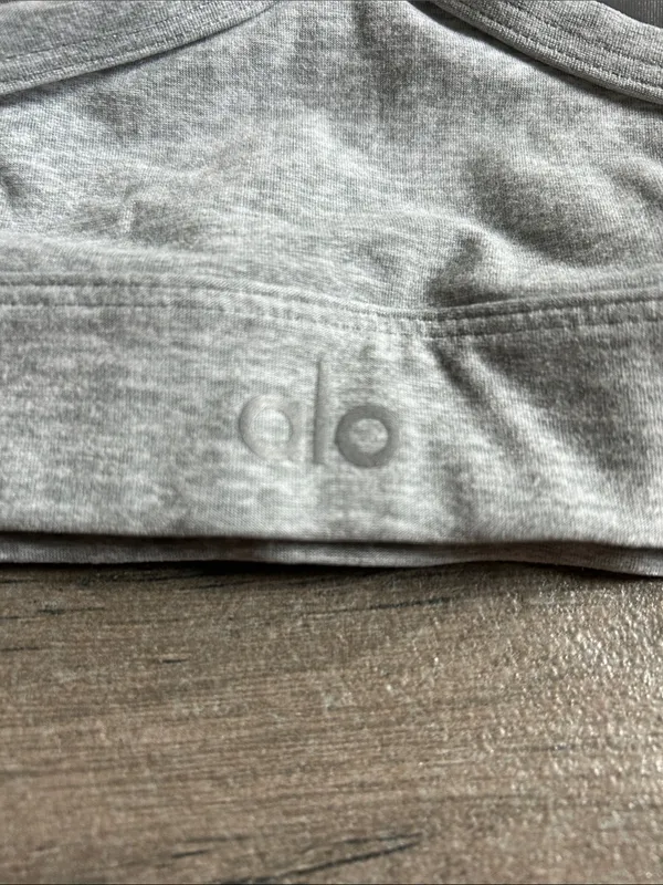 ALO Yoga Light Gray Seamless Strappy Bralette - Image 4