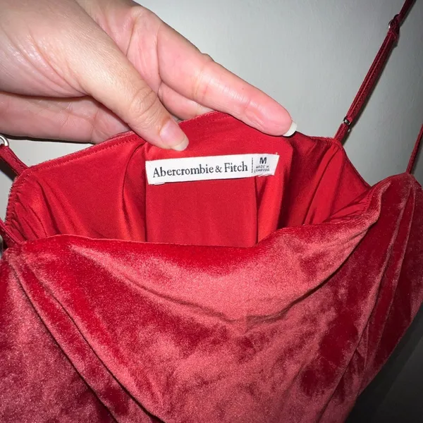 Abercrombie & Fitch Burgundy‎ Mini Dress medium - Image 4