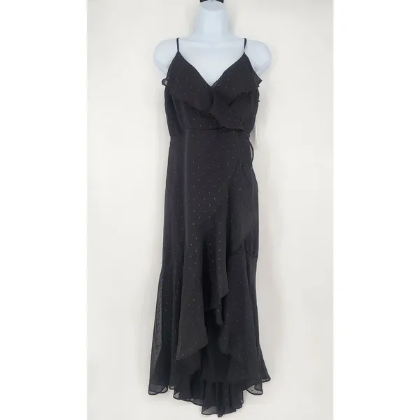 1. State Winter Muse Black Ruffle Sparkle Hi-Lo Dress NWT Women’s XS - Image 11