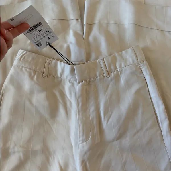 NWT Zara Women's Cream Flare Pants - Image 6