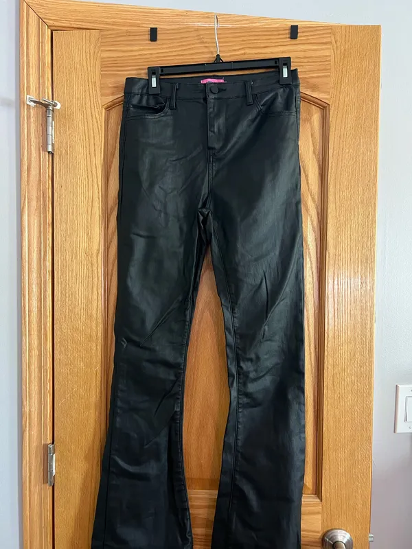 Edikted Luna Faux Leather Pants - Image 2