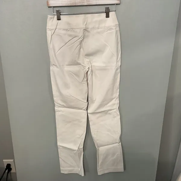 NIC+ZOE Womens Pants Wonderstretch Slim Leg Pull On White Size 2 - Image 3