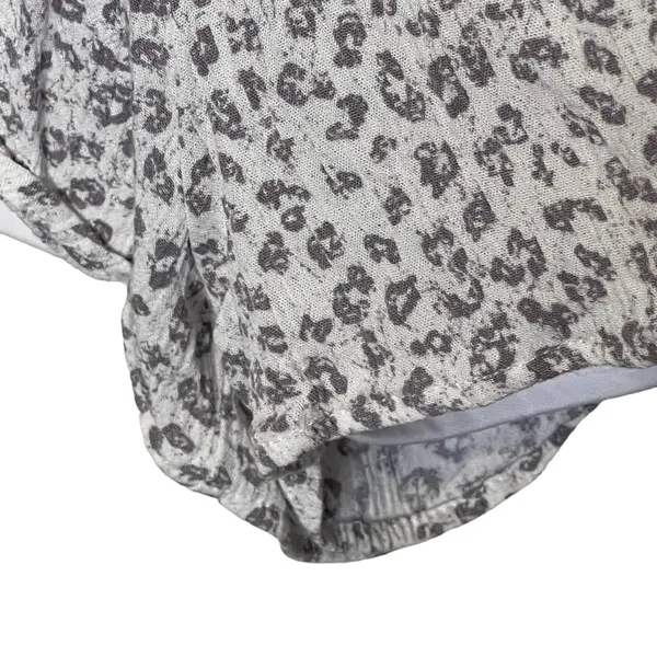 Altar'd State Tunic Top Size Medium Gray Cream Pattern Front Tie Lined‎ Womens - Image 6