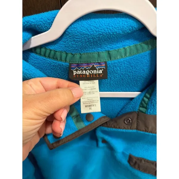 Patagonia Lightweight Synchilla Snap-T Pullover blue women's XL - Image 3
